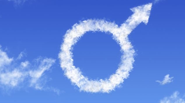 Das Bild zeigt das Mars-Symbol als Gender-Symbol für das männliche Geschlecht.